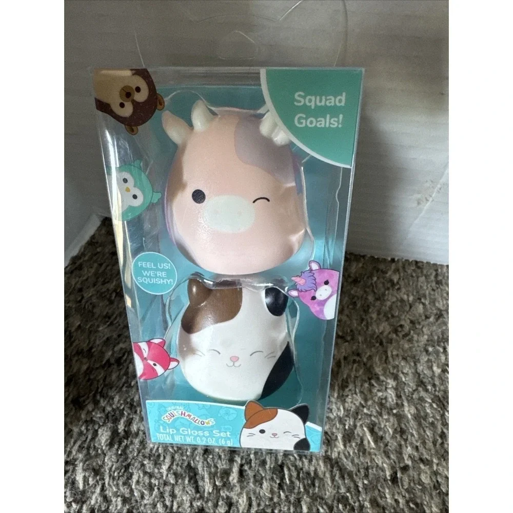 Squishmallows Lipgloss Set Cow and Cat 2023